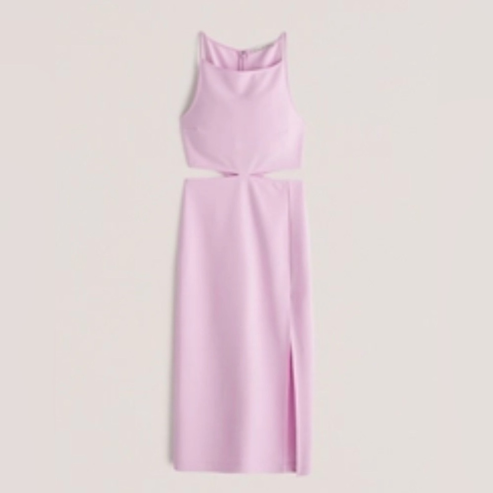 Abercrombie & Fitch Boatneck Cutout Midi Dress
